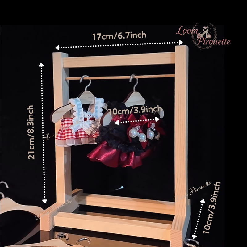 Wooden Mini Clothes Hangers for Storage