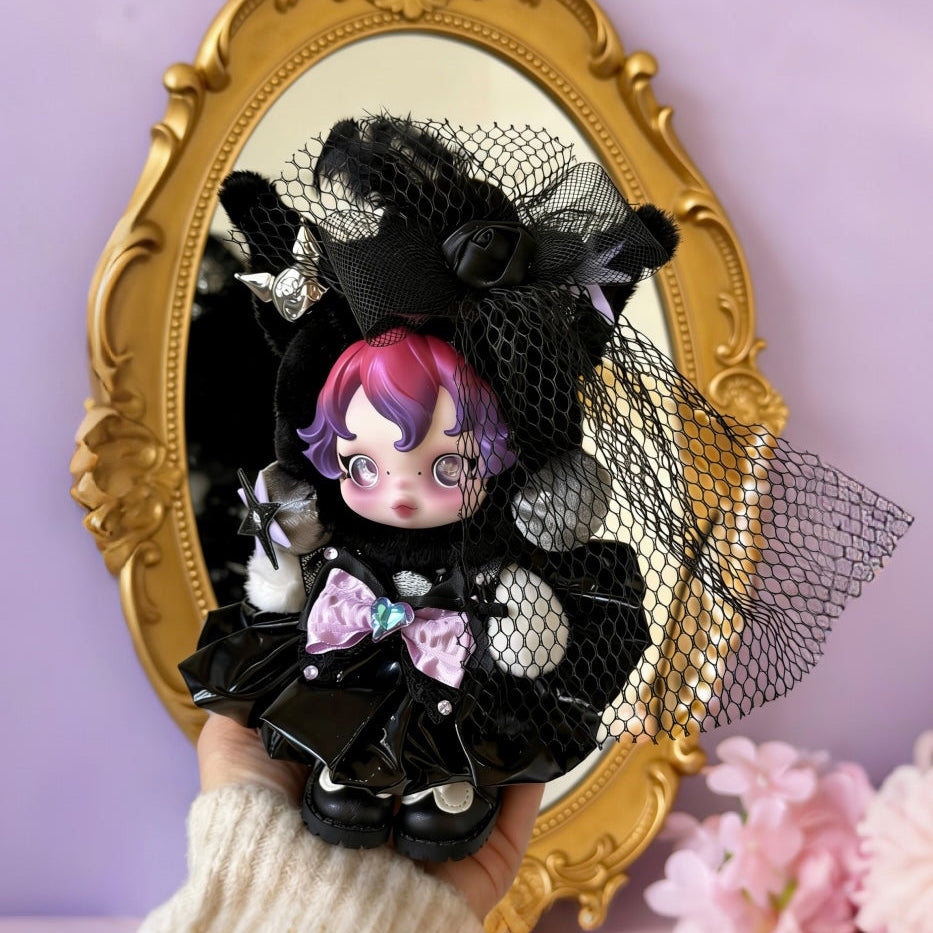 Skullpanda Handmade Clothes Set Outfit | Kuromi  Elegant Masked Skirt Set