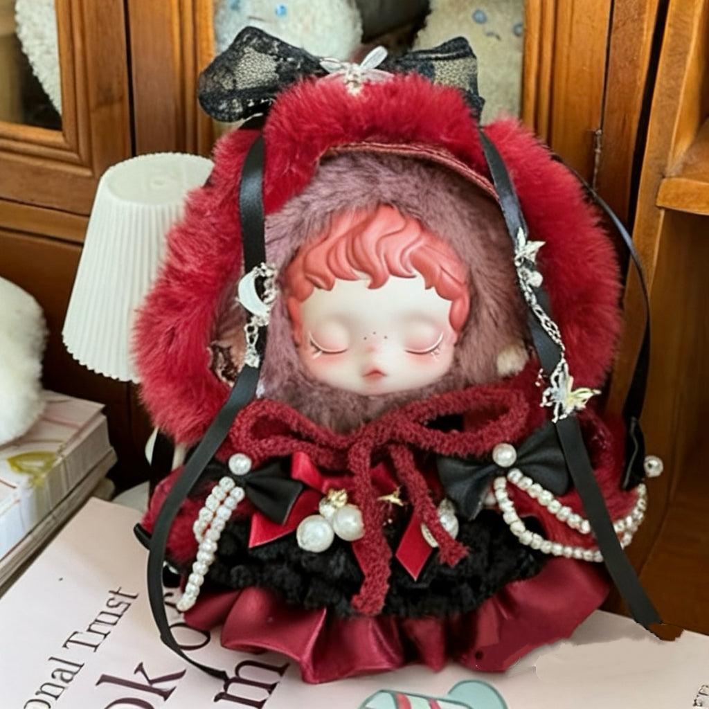 Doll Designer Handmade Clothes Set Outfit | Luxury Red Magic Ensemble, Heavy Preal and Silk Made