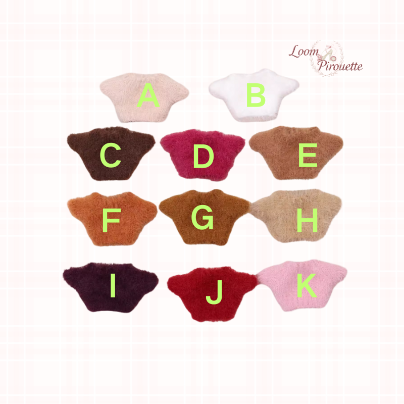 Doll Clothes DIY｜10cm/4inch Doll Solid Color Knitted Sweater