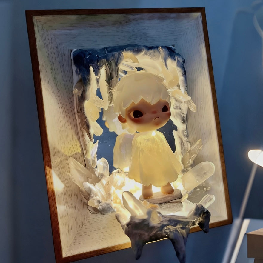 Glow-in-the-Dark Figurines/Decor/Pins, Handmade Cute Ornaments & Gifts (Doll/Frame Optional)