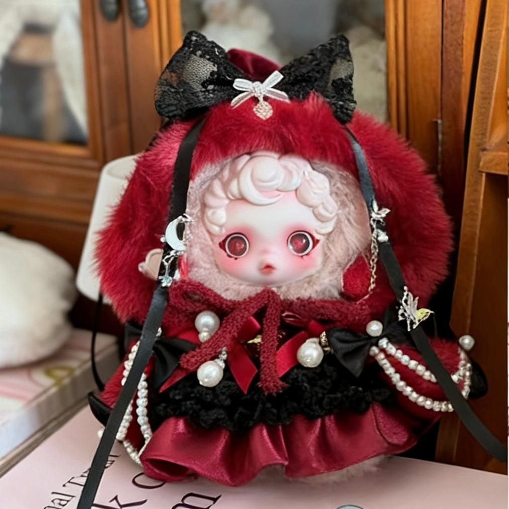 Doll Designer Handmade Clothes Set Outfit | Luxury Red Magic Ensemble, Heavy Preal and Silk Made