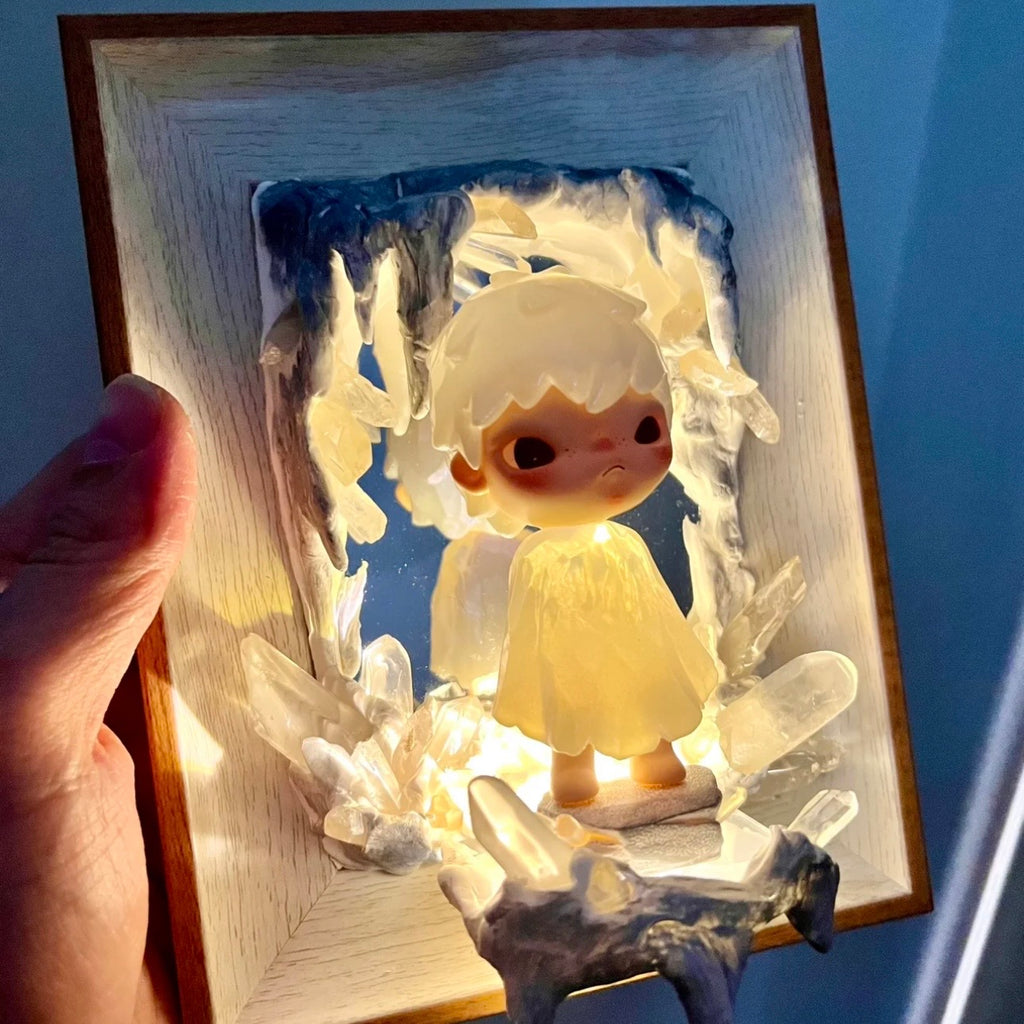 Glow-in-the-Dark Figurines/Decor/Pins, Handmade Cute Ornaments & Gifts (Doll/Frame Optional)