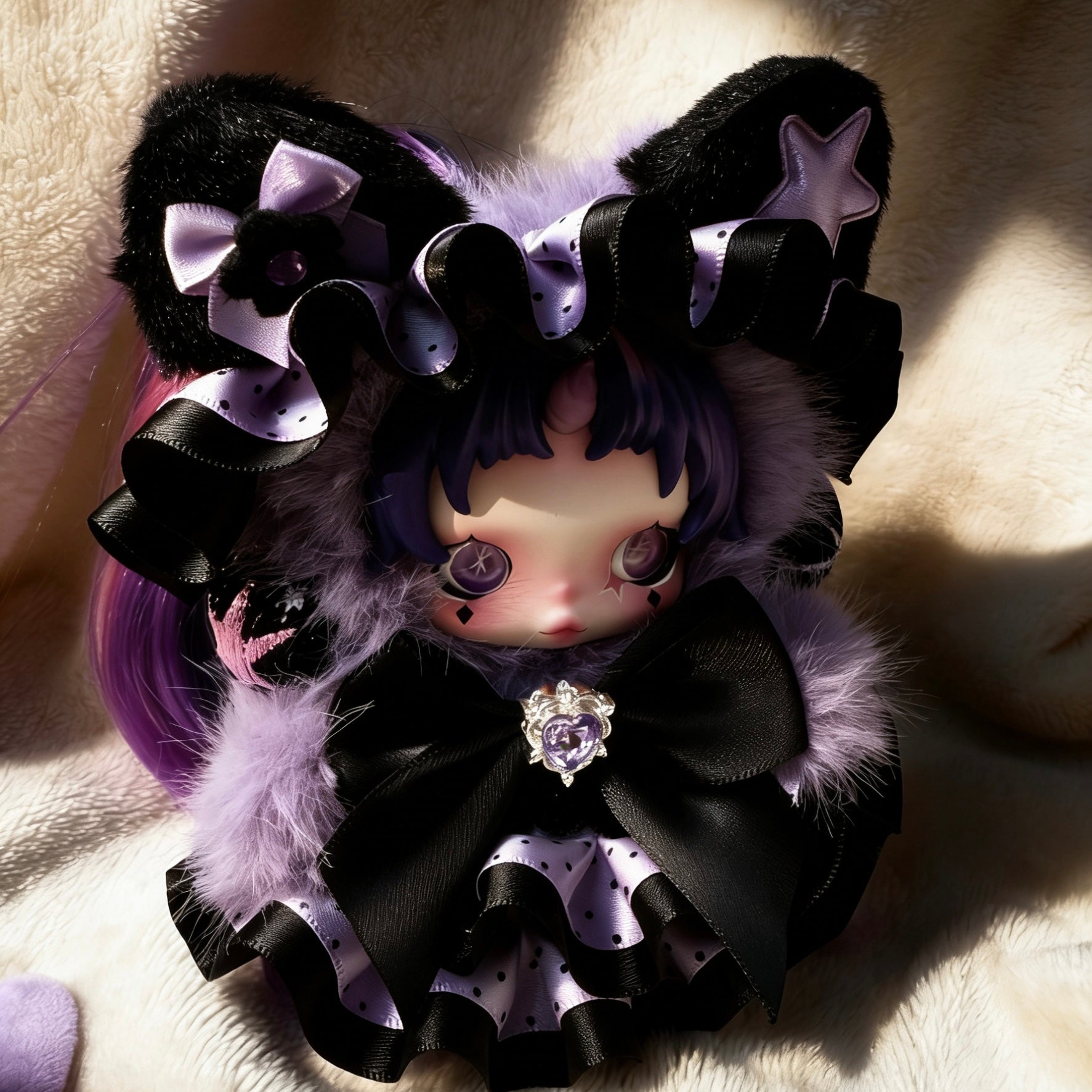 Skullpanda Handmade Clothes Set Outfit | Purple Romance