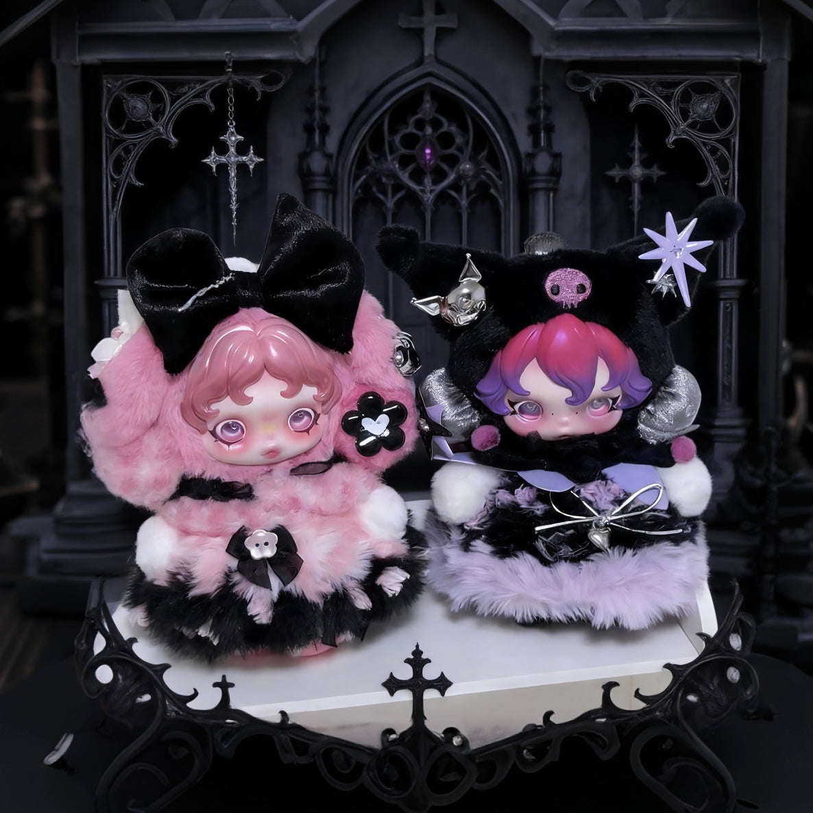 Skullpanda Handmade Clothes Set Outfit | Dreamy Fluffy Dresses for Kuromi & Melody