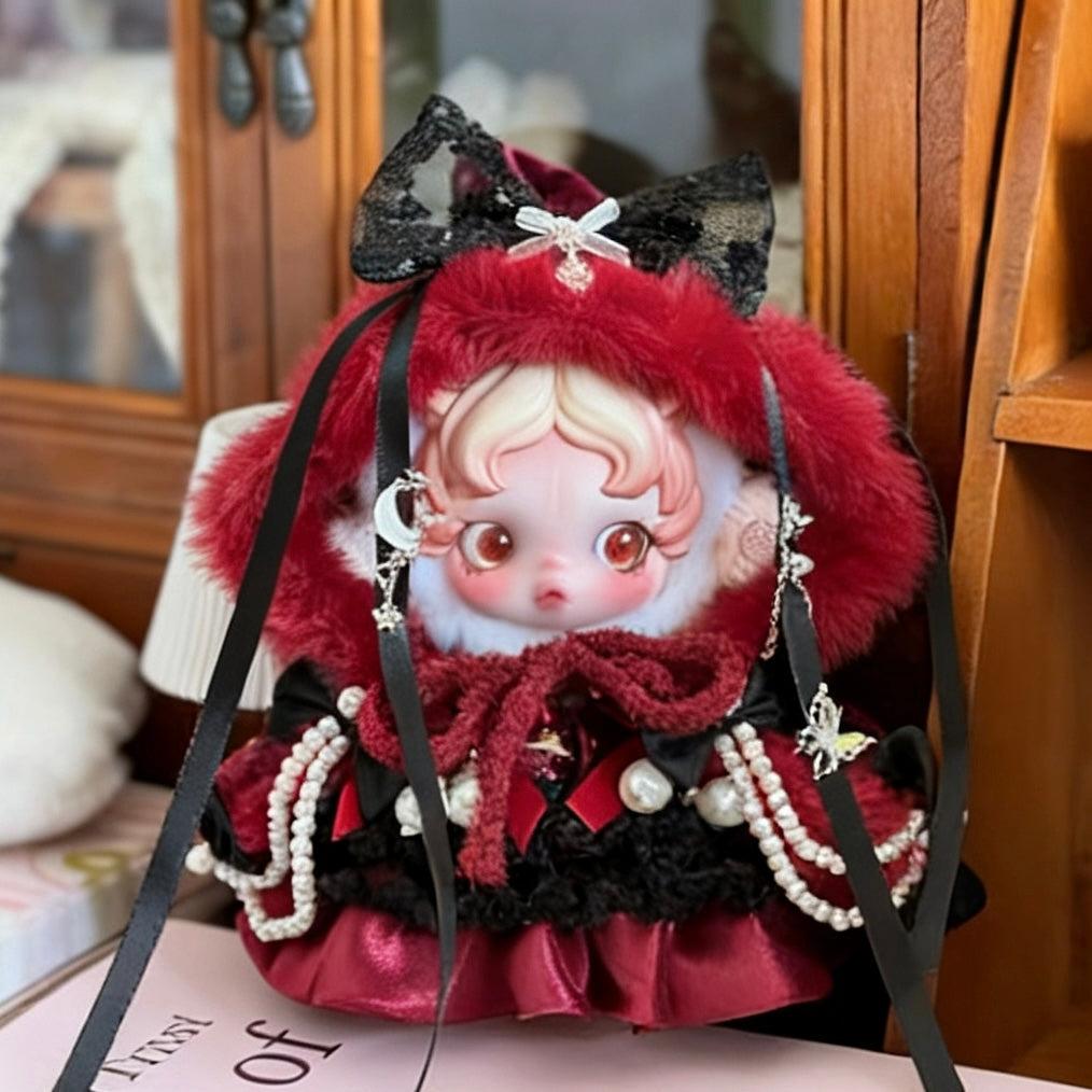 Doll Designer Handmade Clothes Set Outfit | Luxury Red Magic Ensemble, Heavy Preal and Silk Made