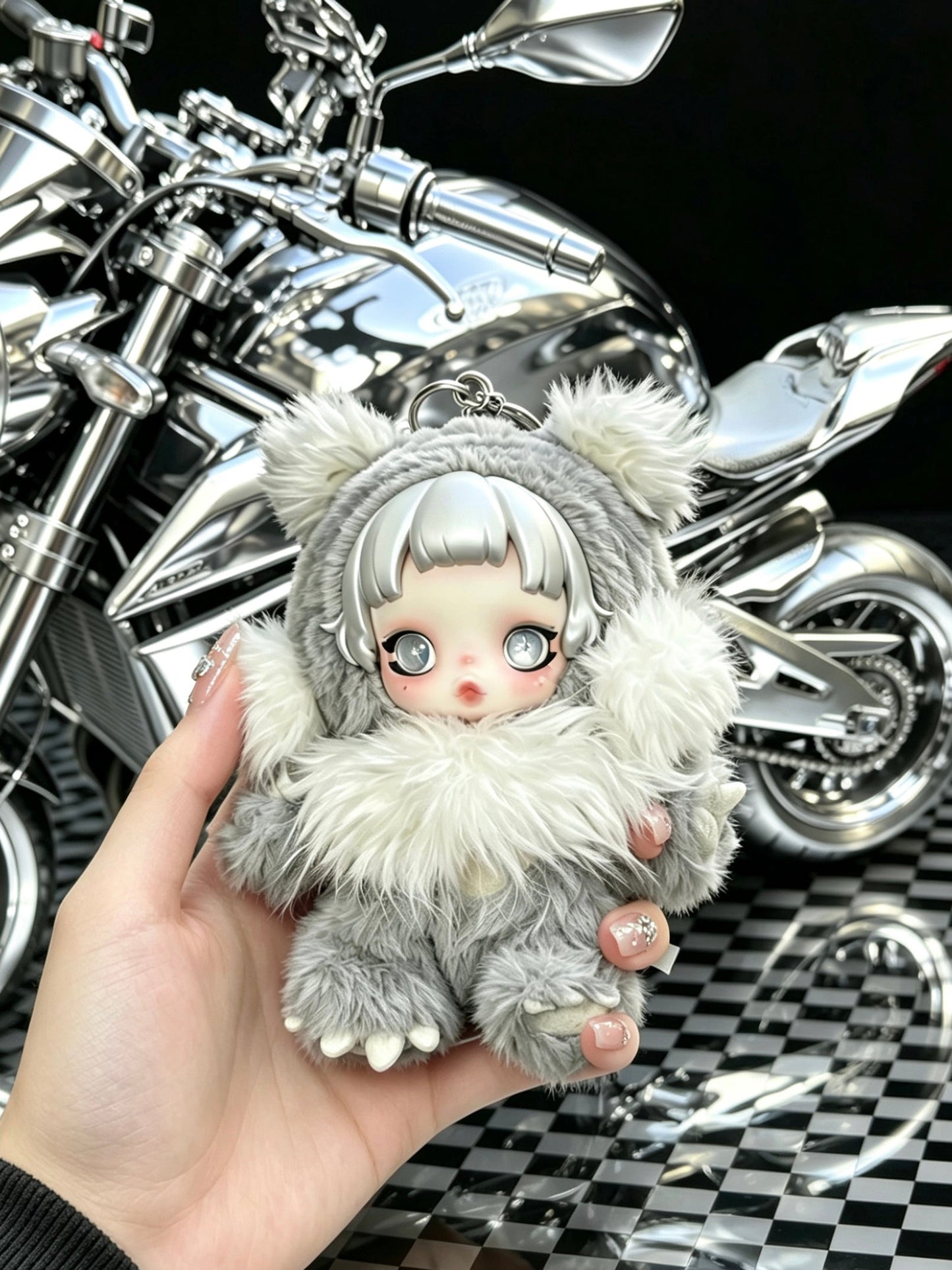 Skullpanda 17cm Custom Doll Design | Mini Punk Panda [Limited Pre-Order]