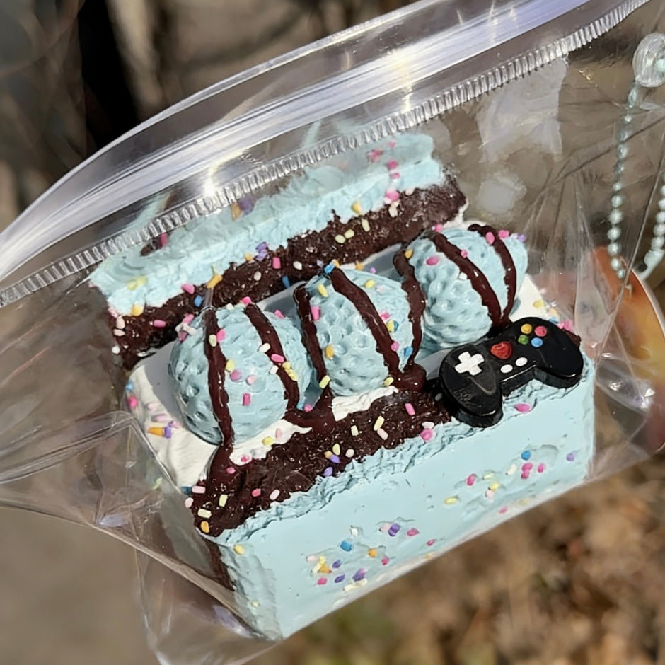 Handmade Silicone Squishy Toy｜Mint Chocolate Cake