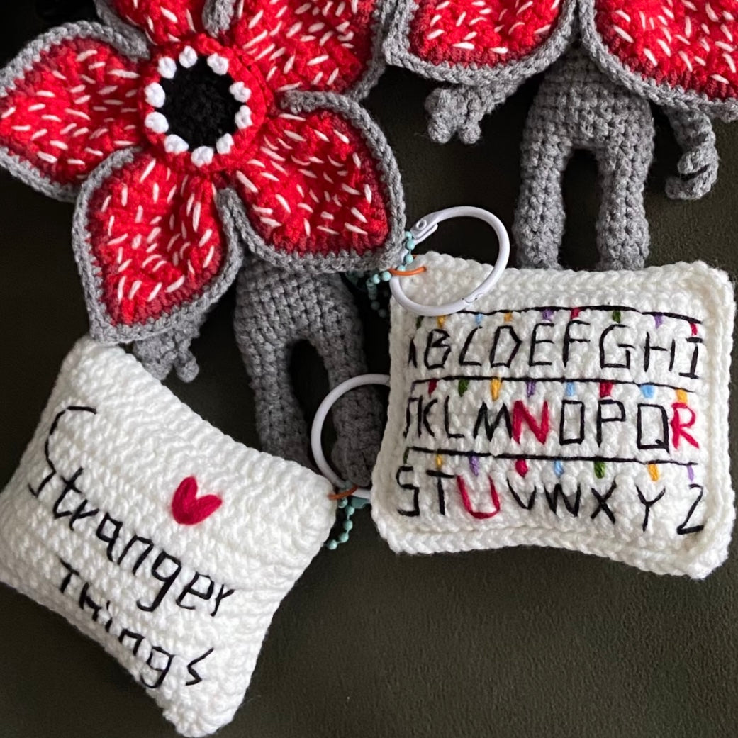 Handcrafted Clothes Stranger Things Demogorgon headpiece and the RUN alphabet light wall