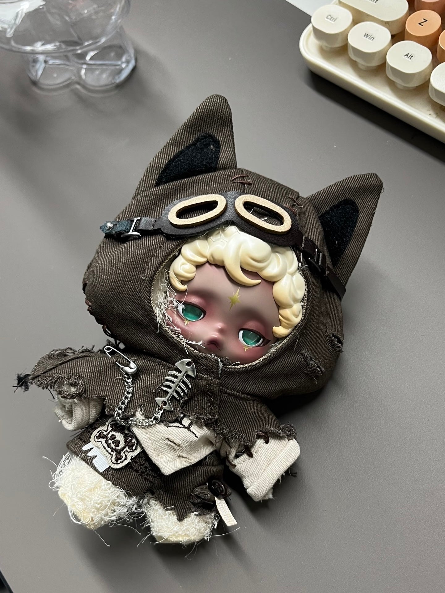 Skullpanda Handmade Clothes Set Outfit | Desert Wolf Hood Set