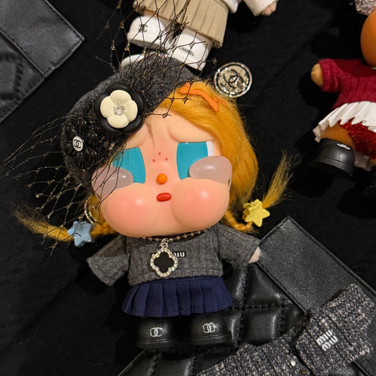 Crybaby Handmade Clothes Set Outfit | Miu Miu Top + Skirt + Chanel Hat+ Shoes + VCA Necklace