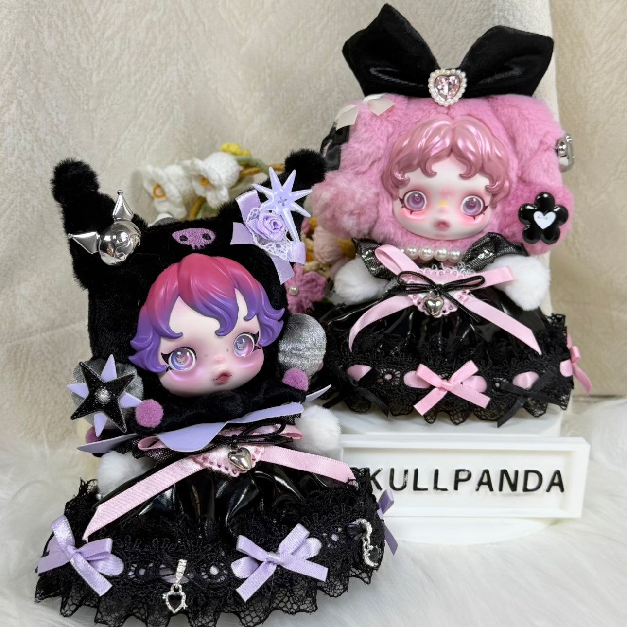 Skullpanda Handmade Clothes Set Outfit | Black Dress Set for Kuromi & Melody