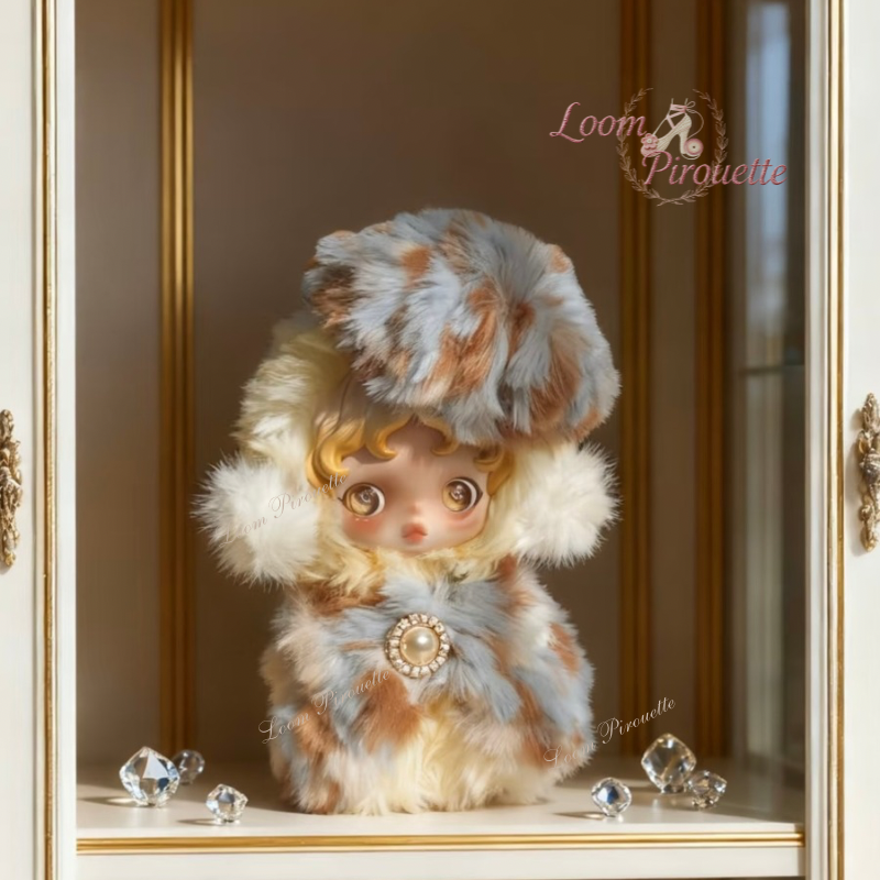 Skullpanda Handmade Clothes Set Outfit | Luxury color-block fur