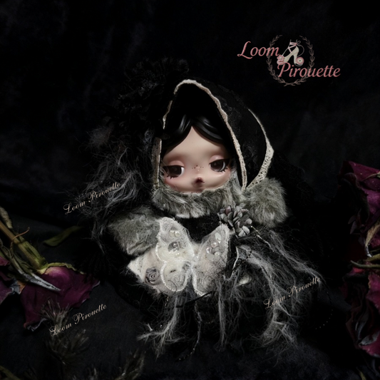 Skullpanda Handmade Clothes Set Outfit | Black Coral Rose Set