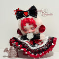 Skullpanda Handmade Clothes Set Outfit | Red Tiered Ruffle Dress