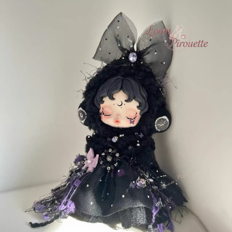 Skullpanda Handmade Clothes Set Outfit | Purple Butterfly