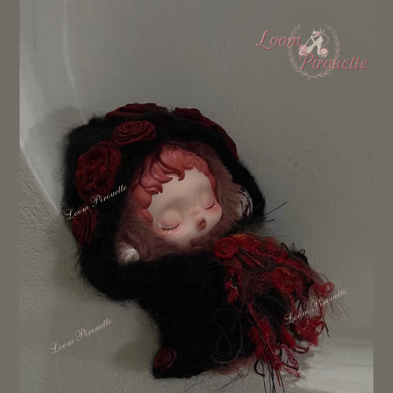 Skullpanda Handmade Clothes Set Outfit | Knitted Magical Cape