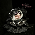 Skullpanda Handmade Clothes Set Outfit | Black Lace