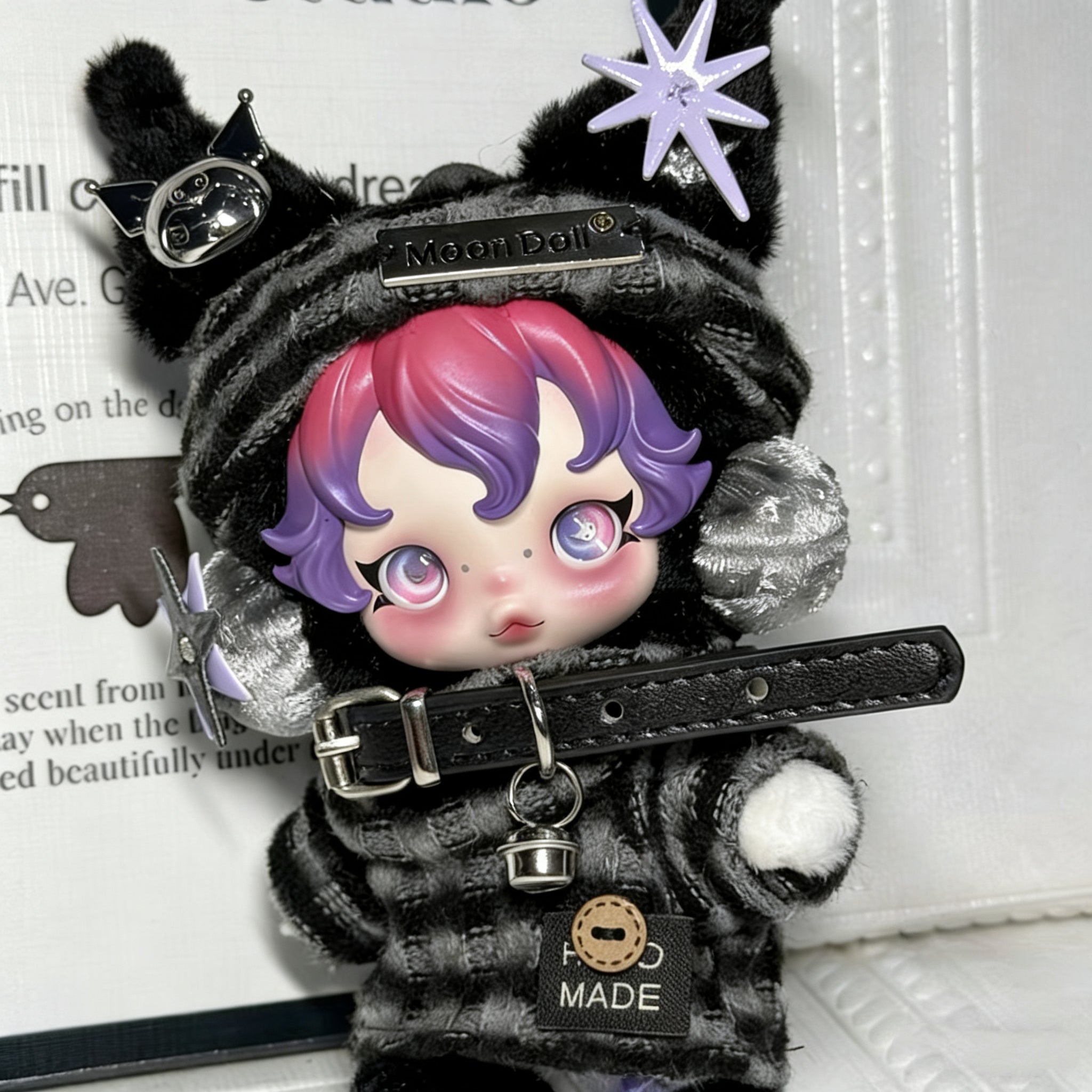 Skullpanda Handmade Clothes Set Outfit | Kuromi Grey Set