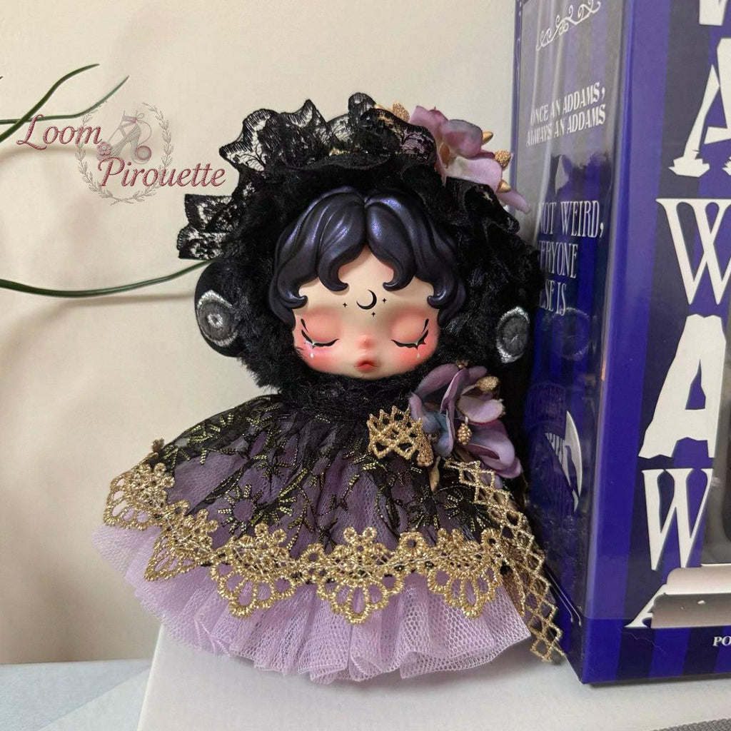 Skullpanda Handmade Clothes Set Outfit | Purple Noble Dress