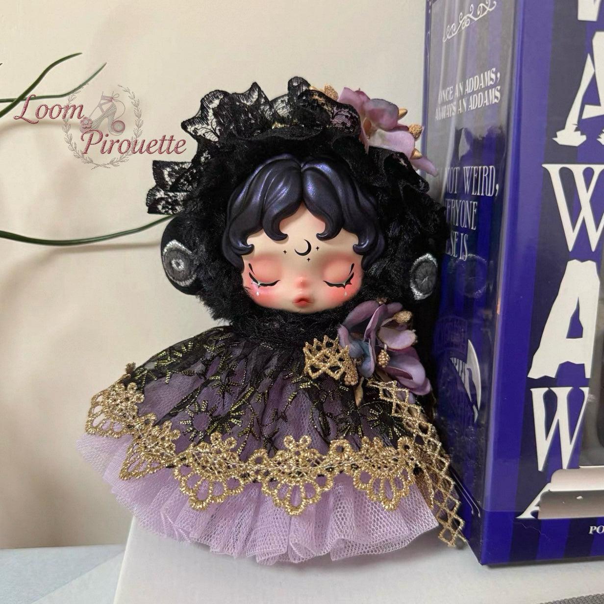 Skullpanda Handmade Clothes Set Outfit | Purple Noble Dress