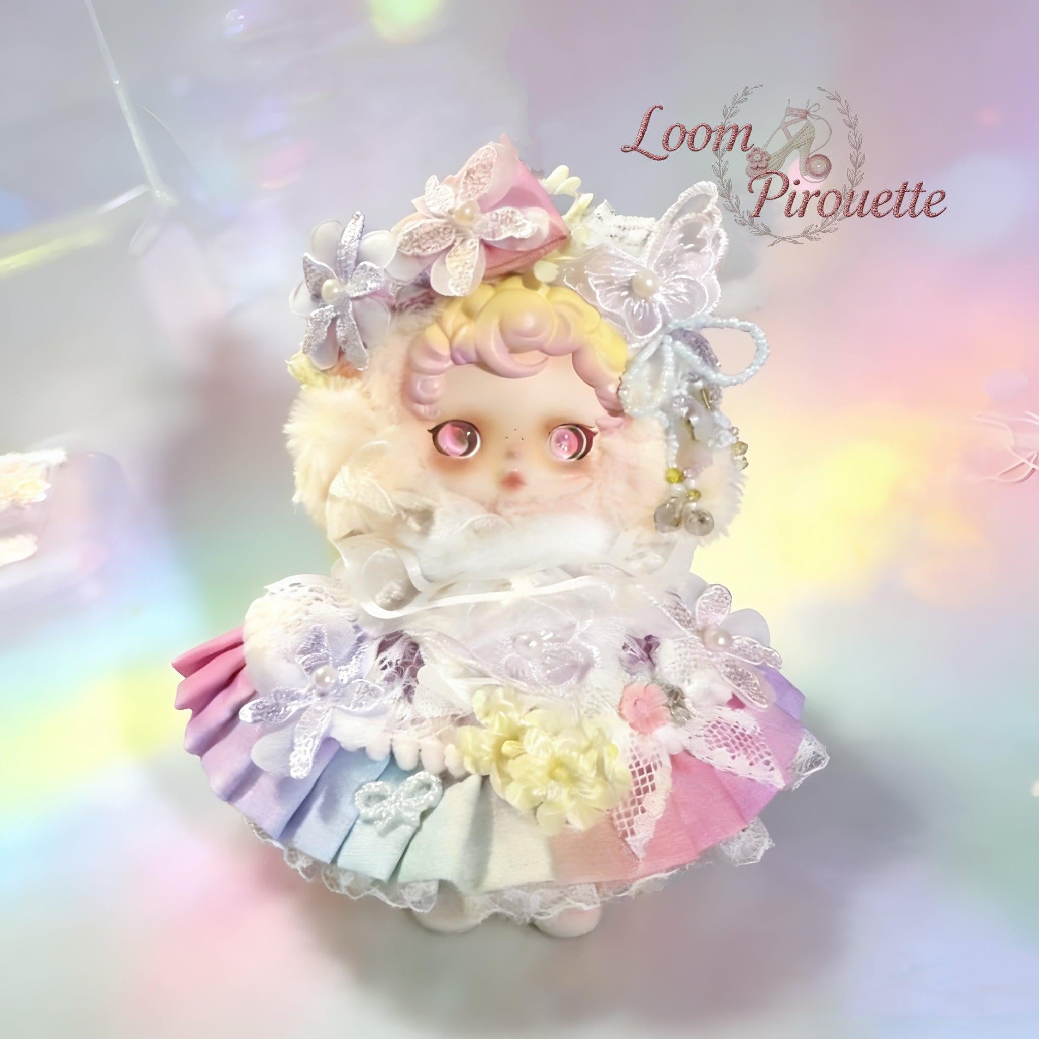 Skullpanda Handmade Clothes Set Outfit | Colorful Flower Fairy