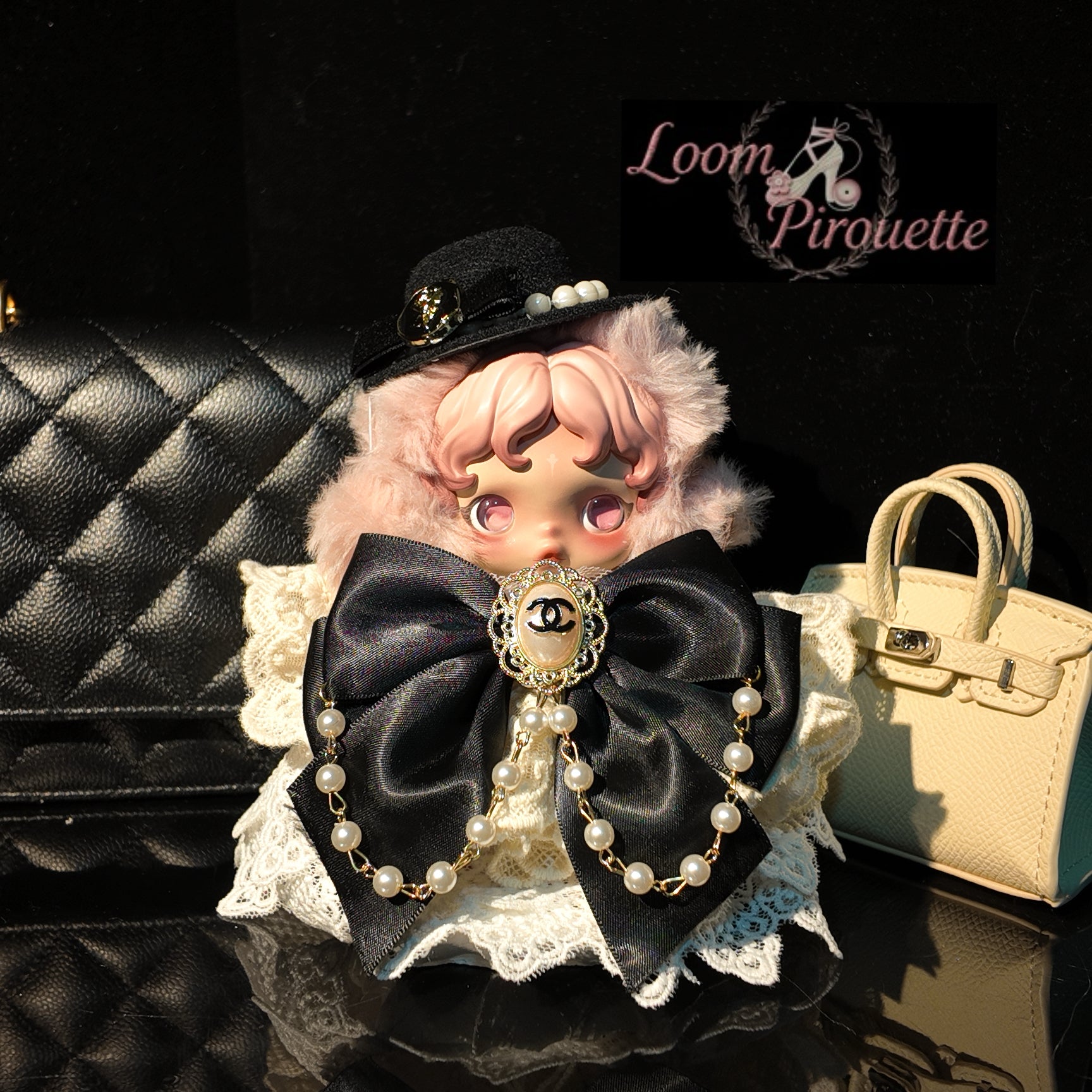 Skullpanda Handmade Clothes Set Outfit | Elegant Luxury Chanel-Style Dress Set