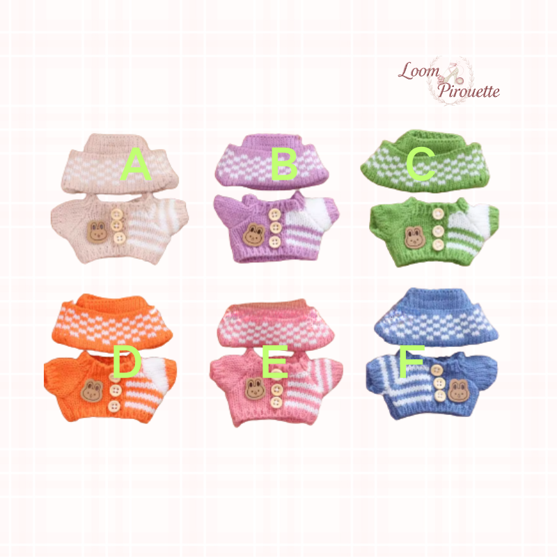 Doll Clothes DIY｜10cm/4inch Doll Christmas Swearter + Hat V2