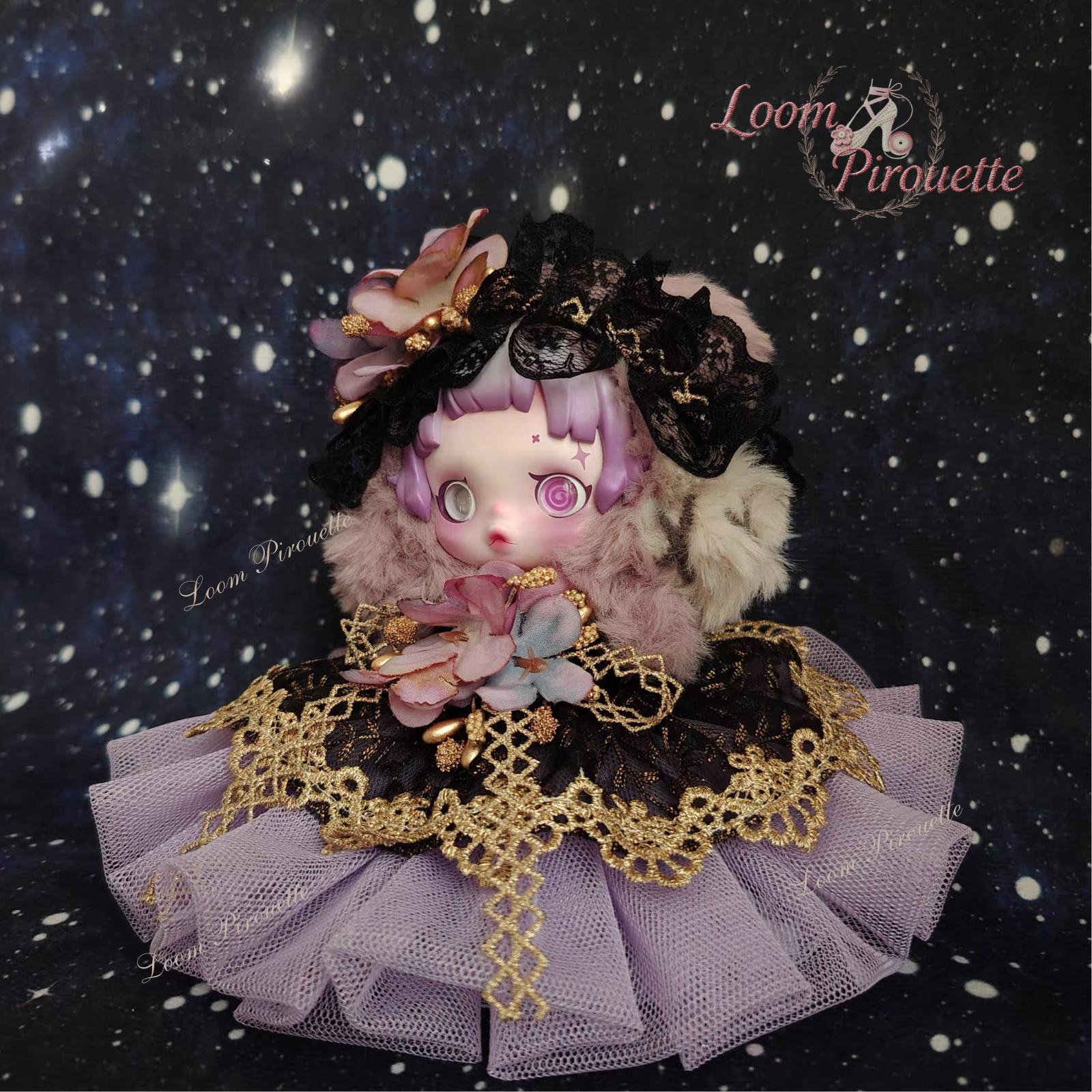 [Limited Eidition] Skullpanda SP 14cm Doll Handmade Clothes - Retro High-End Handmade Outfit Set